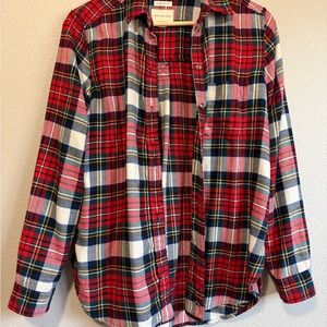 American Eagle Red and Blue Plaid Flannel